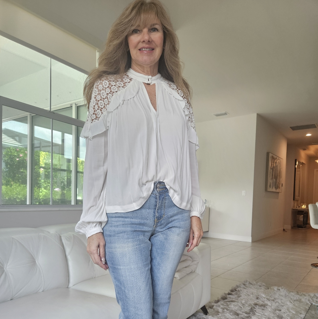 Free People Boho Top With Open Shouler Details